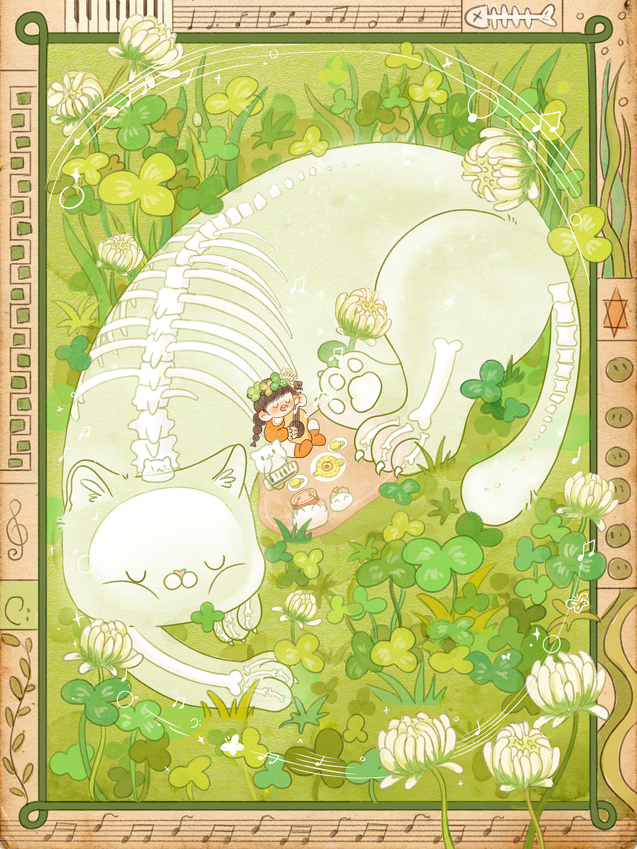 请听听这首童谣
当你穿过峡谷会看到一片草原<br>每当微风拂过,闭上眼睛,仔细听!有遥远的童谣响起<br>青草原,白花开<br>采一朵,戴起来<br>在天涯,在云端<br>何方何处何所依<br>莫要忘记<br>莫要忘记<br>莫要忘记<br>回家路<br>睡吧,睡吧,我的宝贝<br>当你听完这支歌<br>你的骨你的灵<br>就会回到这里来。