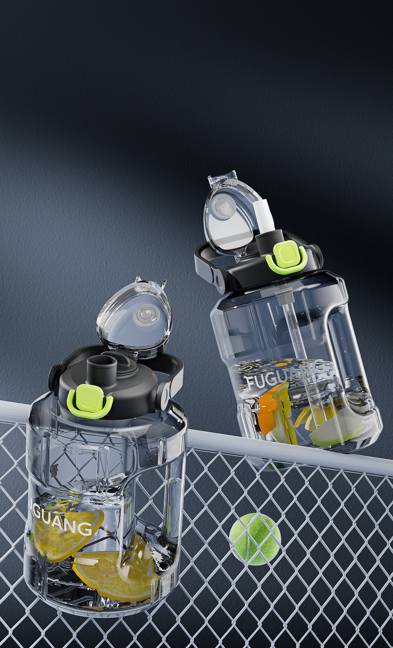 工作节选，富光吨吨桶渲染（塑料水杯）（图ZMzg5NTQwMjky） - 产品 - 站酷设计师消逝谁的年华原创素材 - 站酷ZCOOL