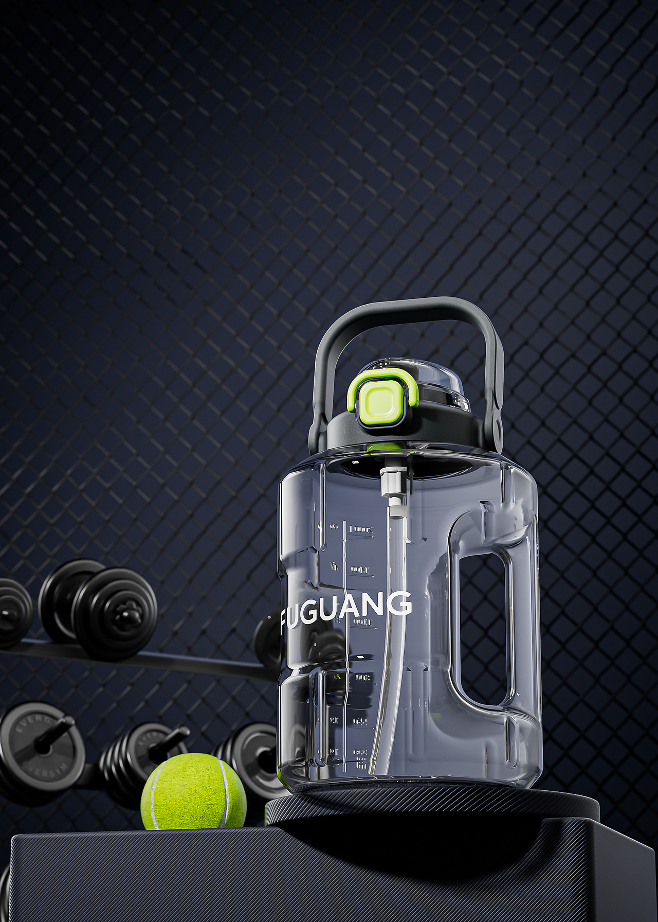 工作节选，富光吨吨桶渲染（塑料水杯）（图ZMzg5NTQwMzA4） - 产品 - 站酷设计师消逝谁的年华原创素材 - 站酷ZCOOL