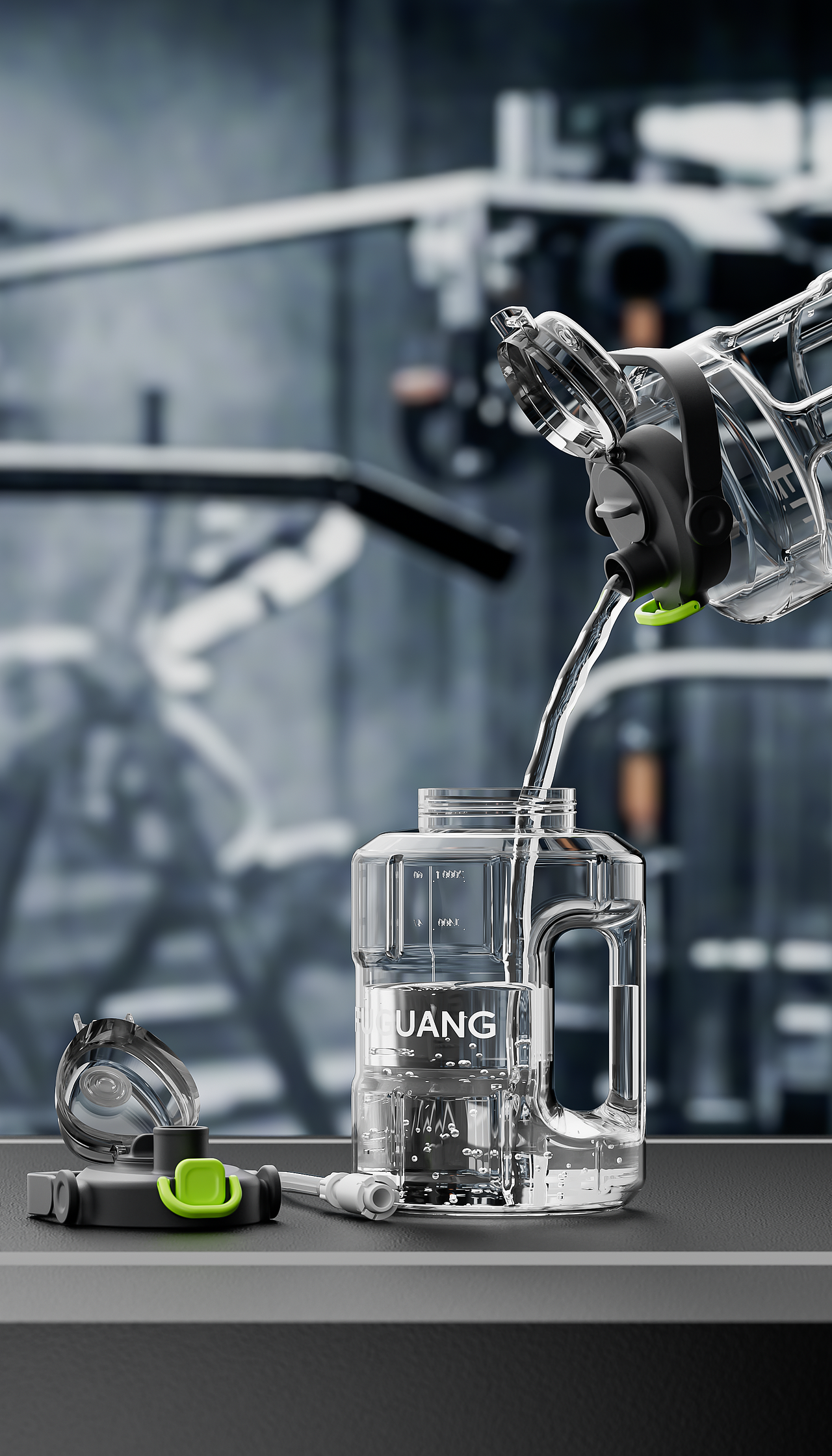 工作节选，富光吨吨桶渲染（塑料水杯）（图ZMzg5NTQwMzA0） - 产品 - 站酷设计师消逝谁的年华原创素材 - 站酷ZCOOL