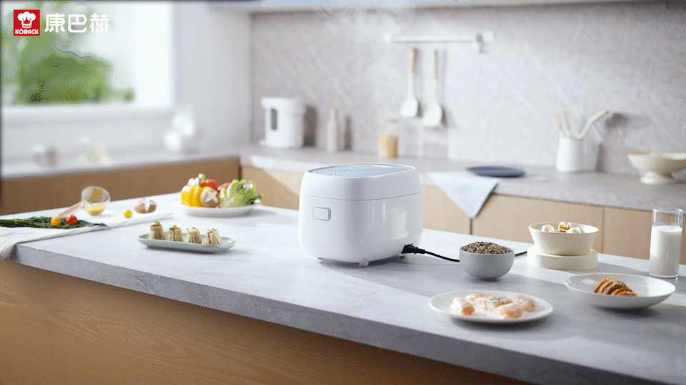 电商厨房电器摄影 |康巴赫0氟铁釜IH电饭煲 X BOYA