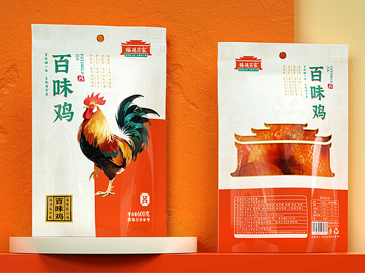 福满庭中味 吕家匠心鸡｜福廷吕家百味鸡包装设计