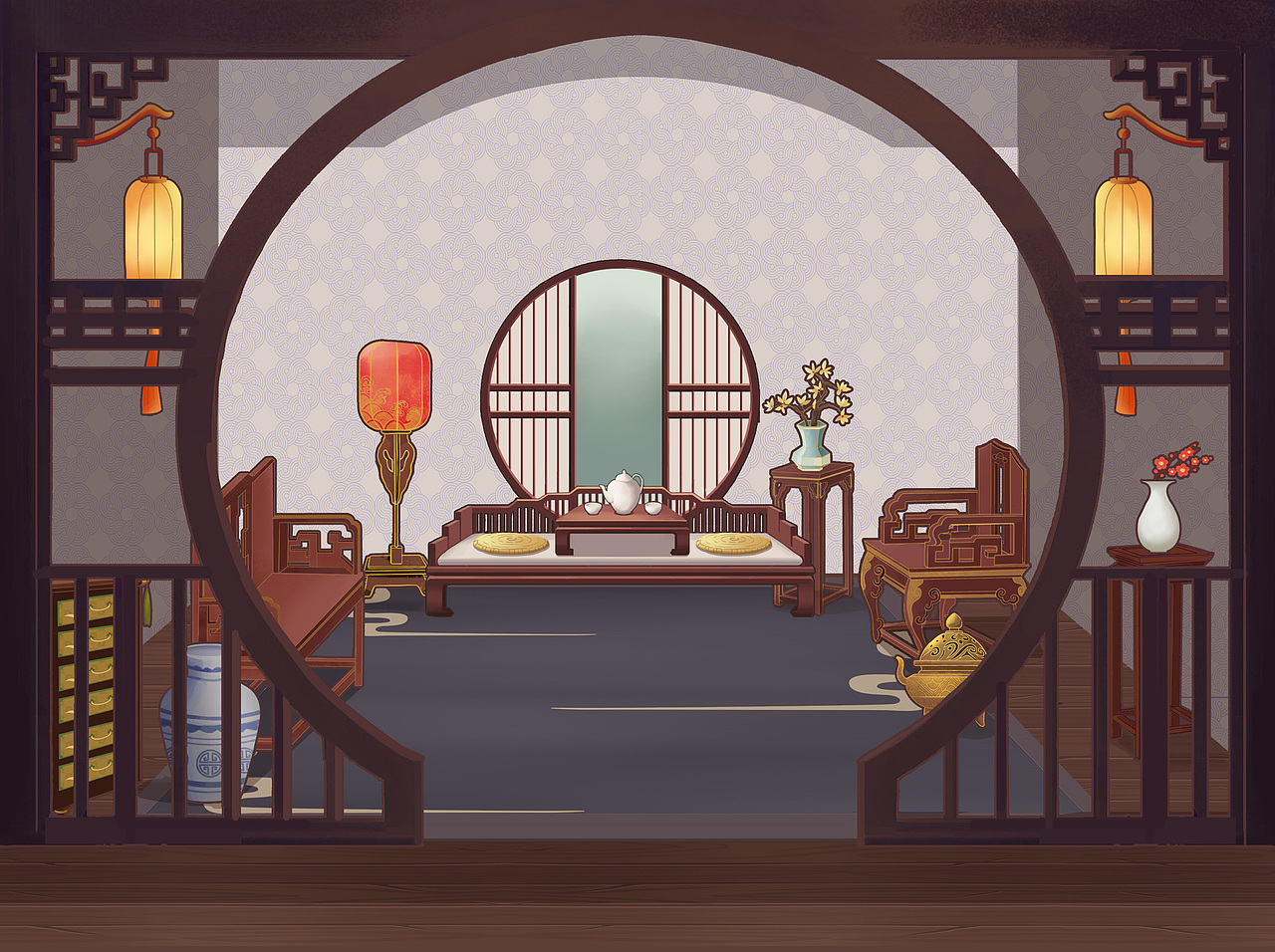中国风场景室内室外（图ZMzg5NTY1NDQ0） - 其他动漫 - 站酷设计师什么不吃饭嗨原创素材 - 站酷ZCOOL