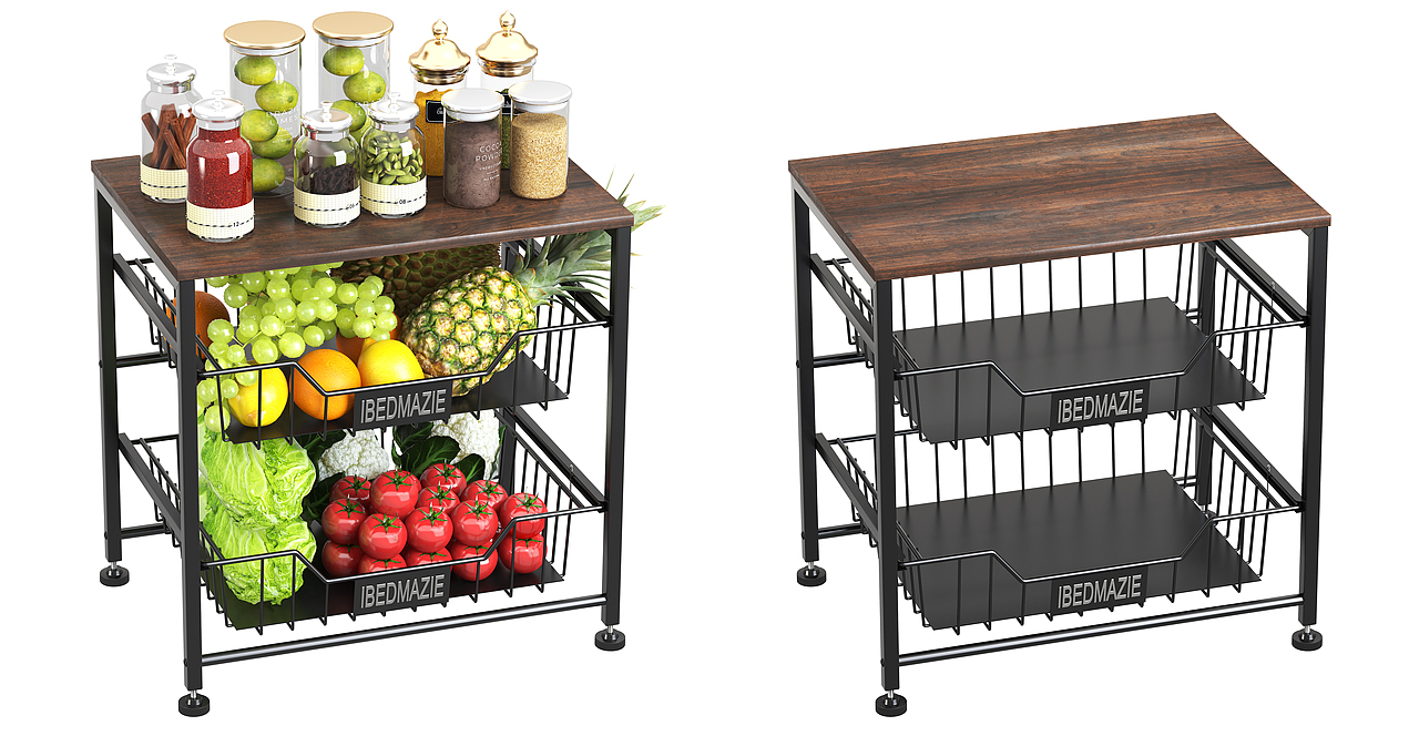 亚马逊-置物架合集-3D效果图