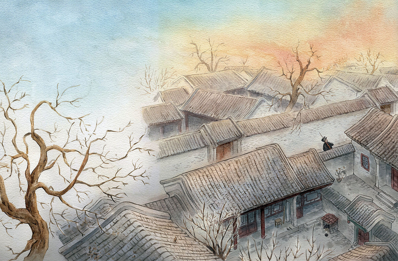 《狗之晨》绘本插图（图ZMzg5NTc4MjI4） - 儿童插画 - 站酷设计师潜水宝宝鱼原创素材 - 站酷ZCOOL