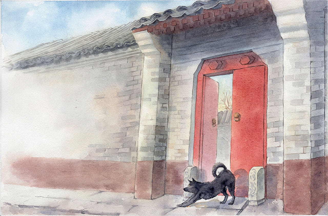 《狗之晨》绘本插图（图ZMzg5NTc4MjUy） - 儿童插画 - 站酷设计师潜水宝宝鱼原创素材 - 站酷ZCOOL