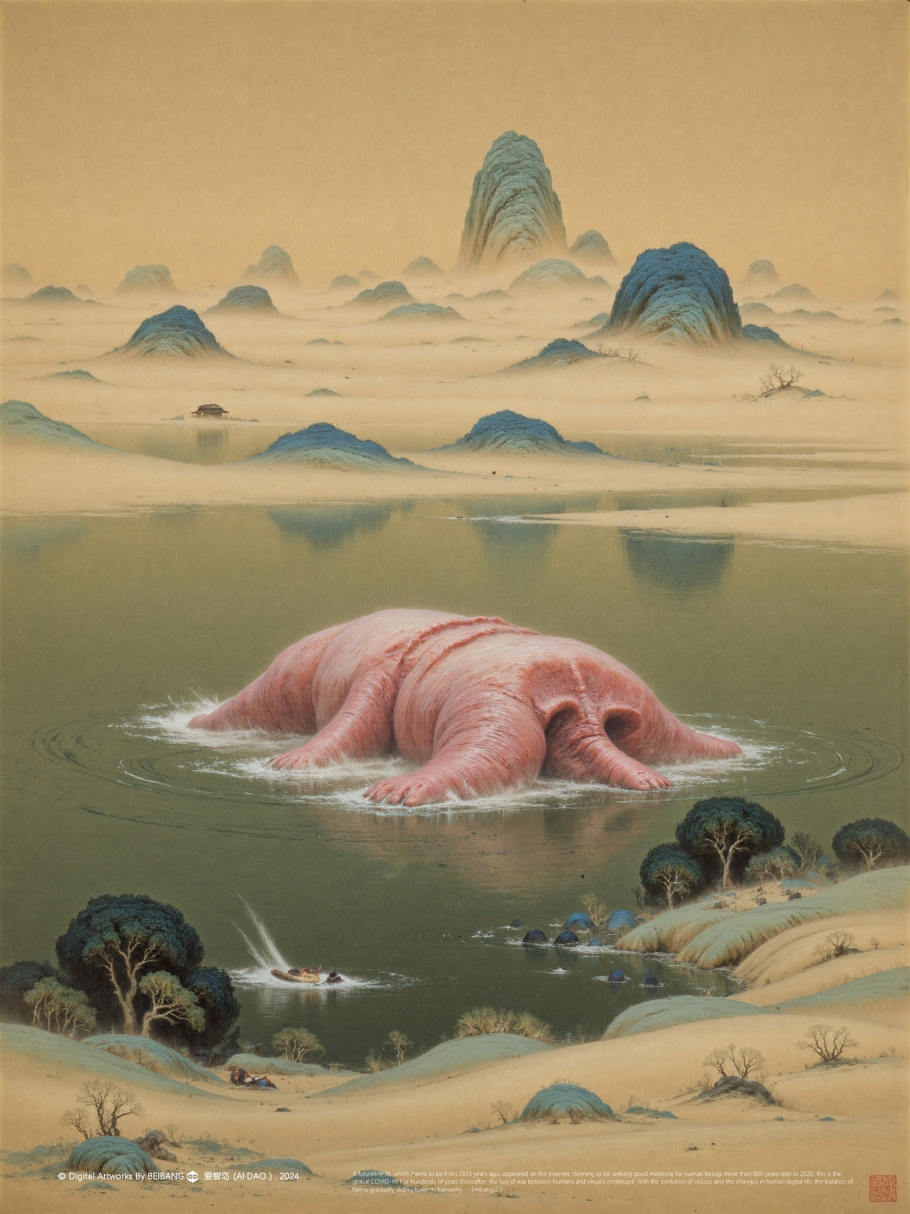 混元山水:当克苏鲁遇见国风山水(图ZMzg5NTg3NjUy) - AI作品 - 站酷设计师北邦原创素材 - 站酷ZCOOL