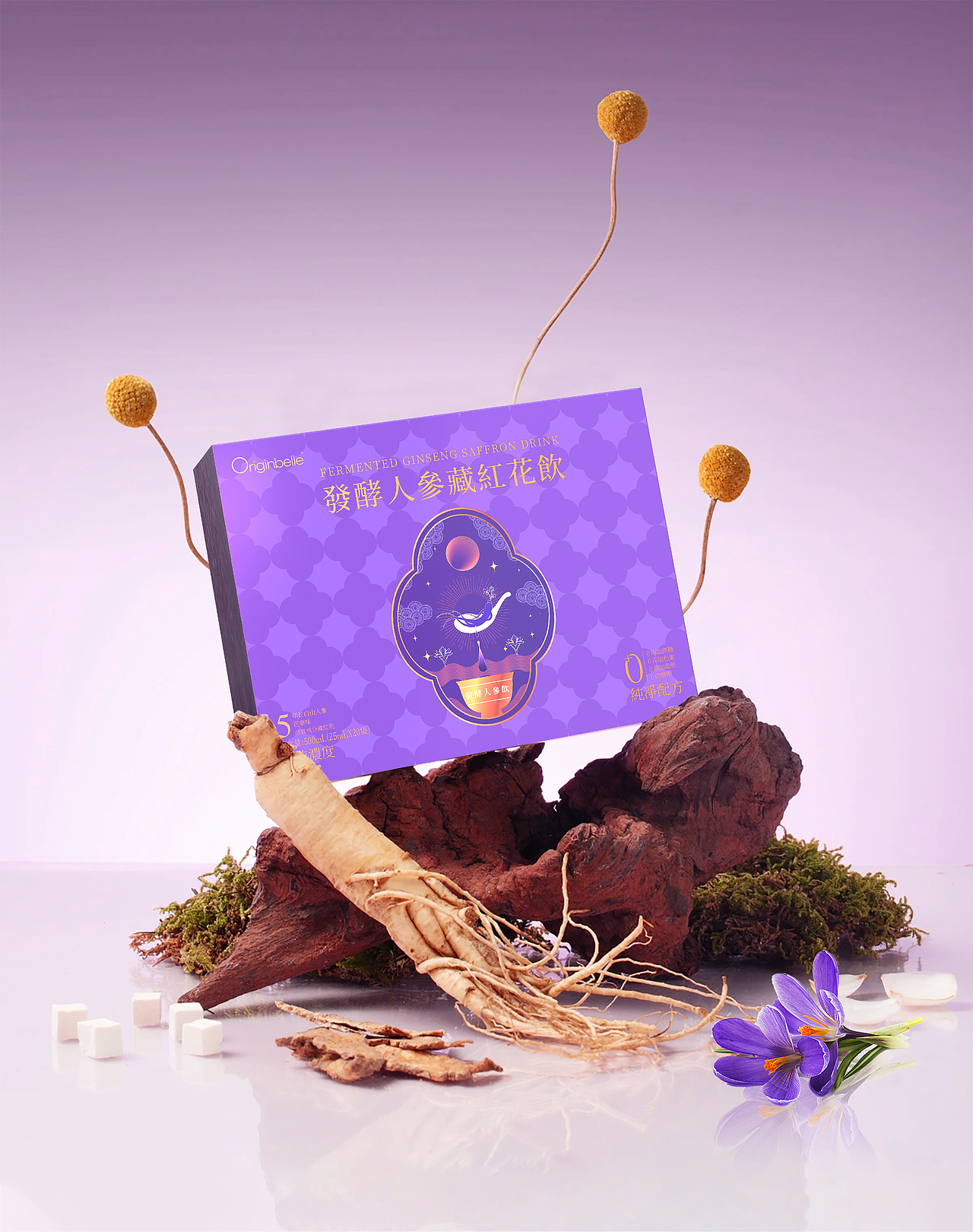 保健品包装设计人参滋补饮@一颗团崽原创设计