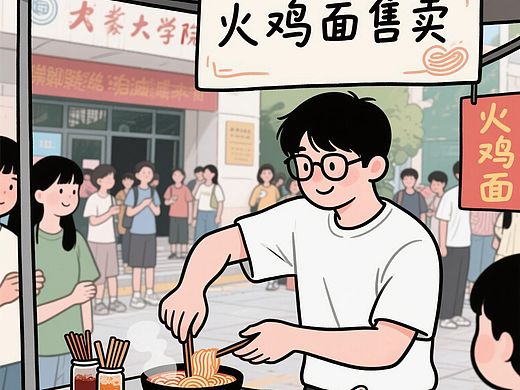 小立火鸡面