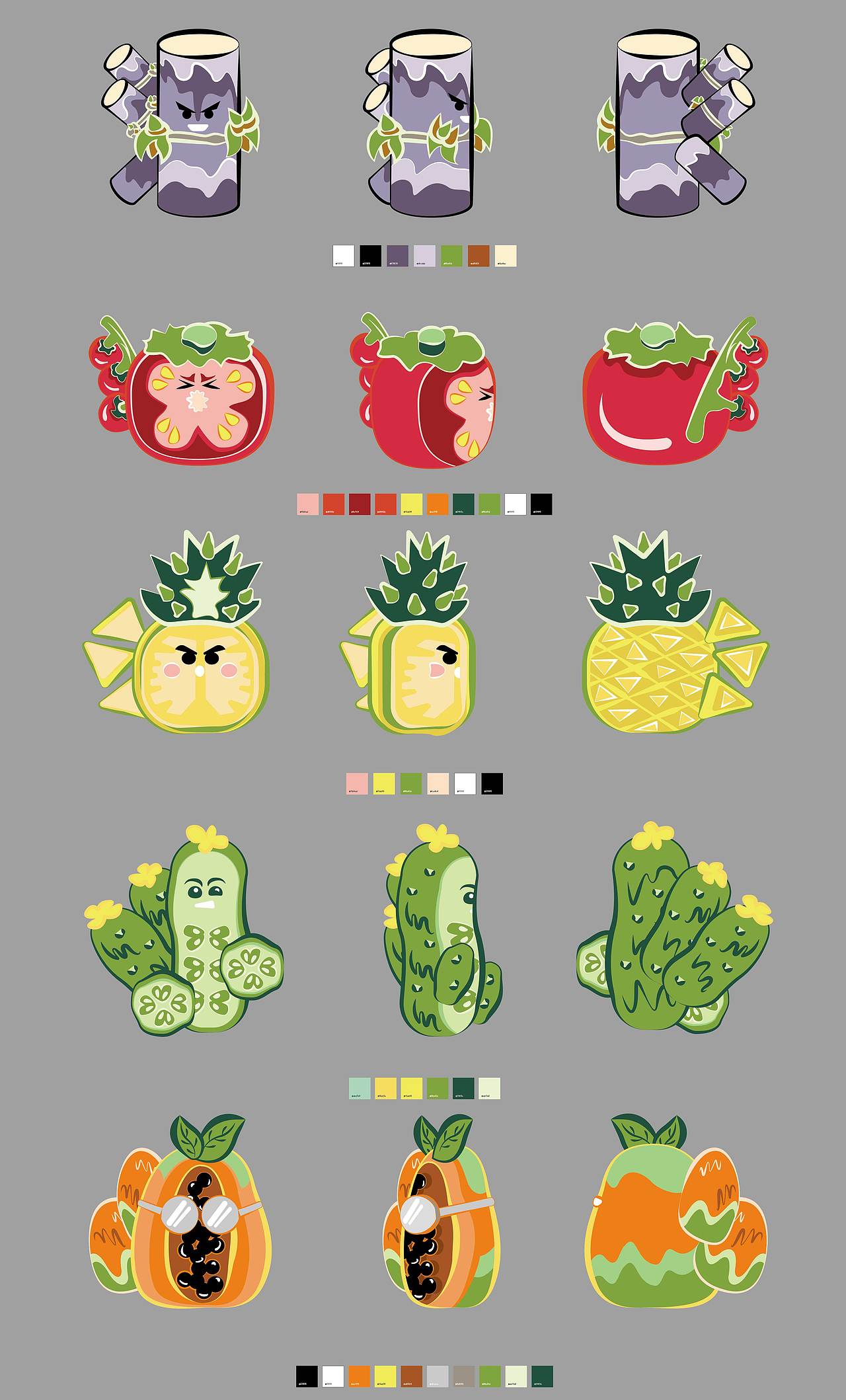 《水果联盟——F.A.T》（图ZMzg5NjI1NzQ0） - IP形象 - 站酷设计师亦大十早伟原创素材 - 站酷ZCOOL