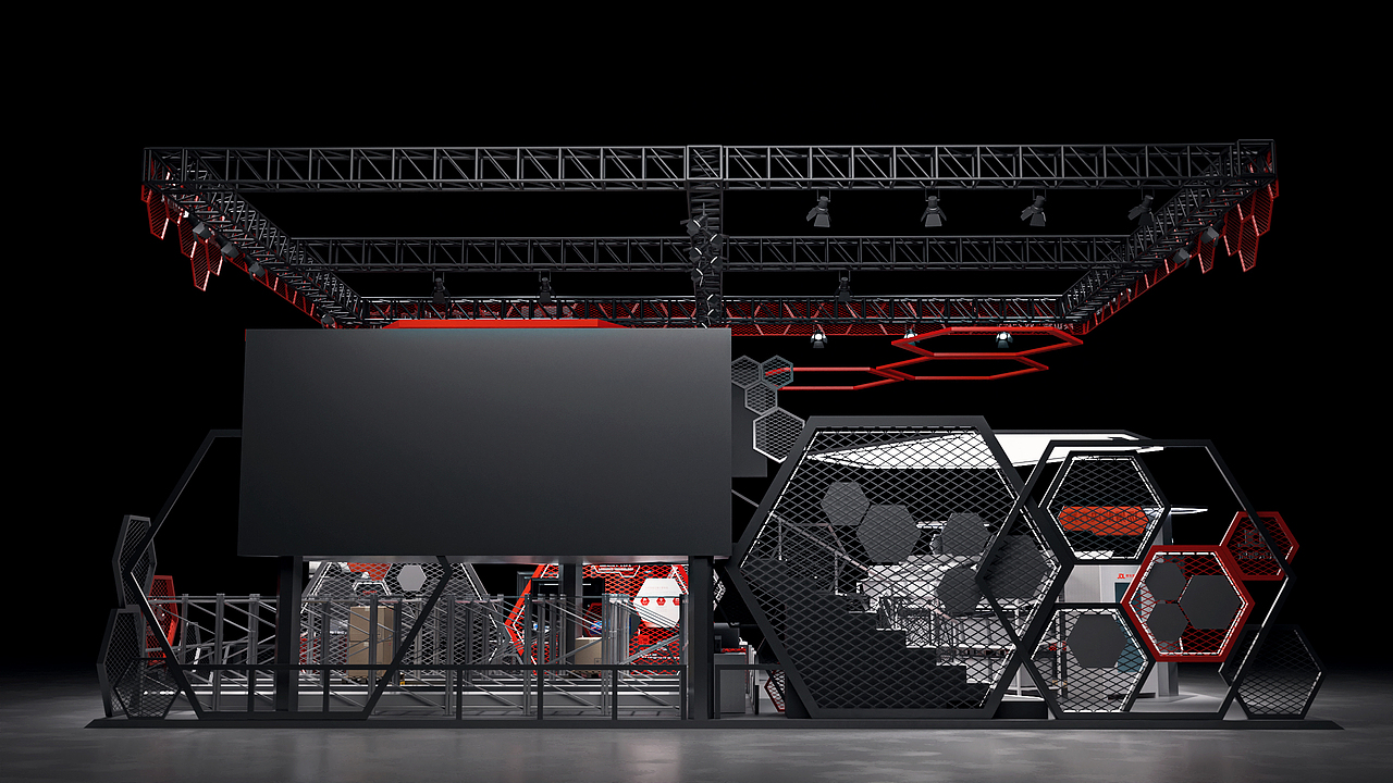 一个物流行业展位