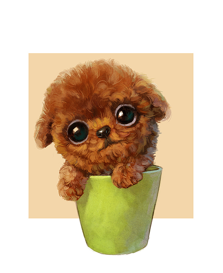 茶杯犬小泰迪（图ZMzg5NjUwMDI4） - 艺术插画 - 站酷设计师小串原创素材 - 站酷ZCOOL