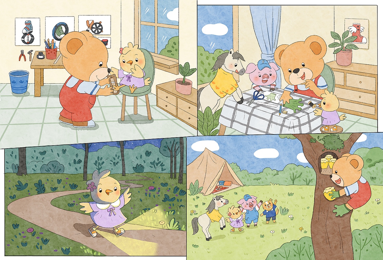 漫画系列（图ZMzg5NjYyNjQw） - 儿童插画 - 站酷设计师软软和洵洵原创素材 - 站酷ZCOOL