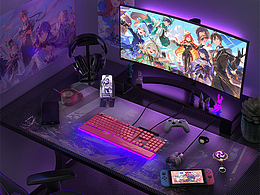 原神主題電競房渲染