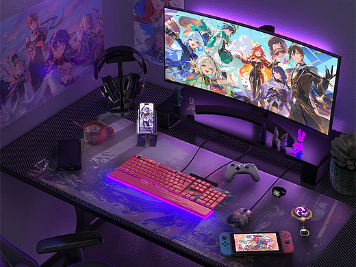 原神主题电竞房渲染