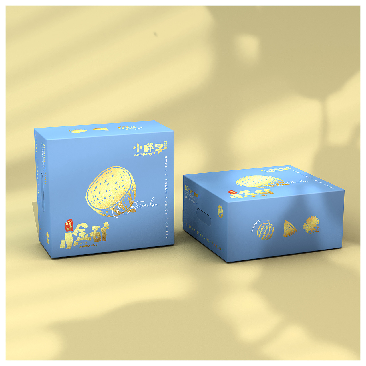 原创特小凤西瓜手绘包装设计