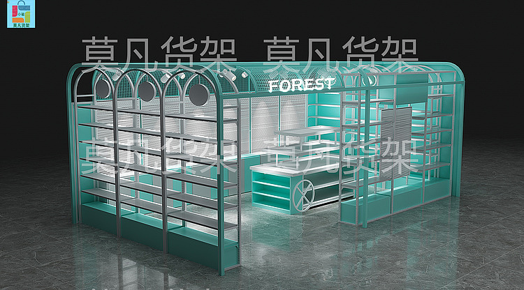 文创潮玩店道具形象设计-莫凡货架生产厂家