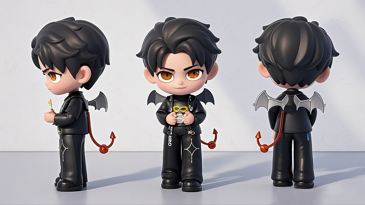 小恶魔三视图（图ZMzg5NjkxODky） - IP形象 - 站酷设计师風鲭原创素材 - 站酷ZCOOL