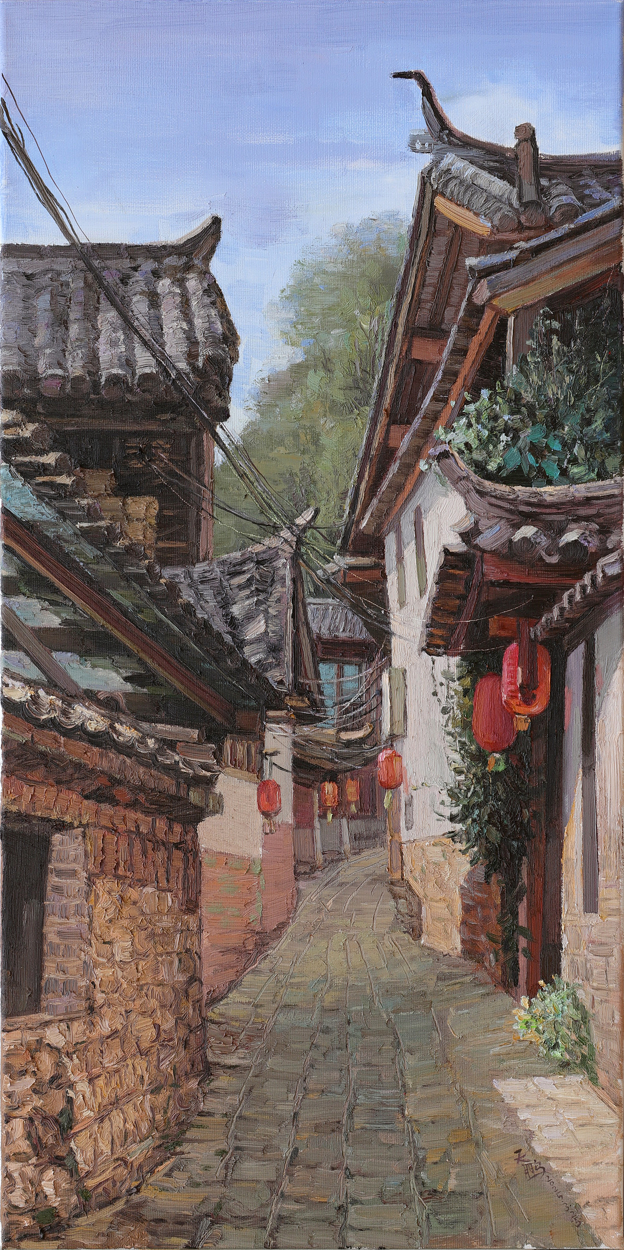 古镇油画（图ZMzg5Njk4Mjcy） - 绘画 - 站酷设计师天鹏Z原创素材 - 站酷ZCOOL