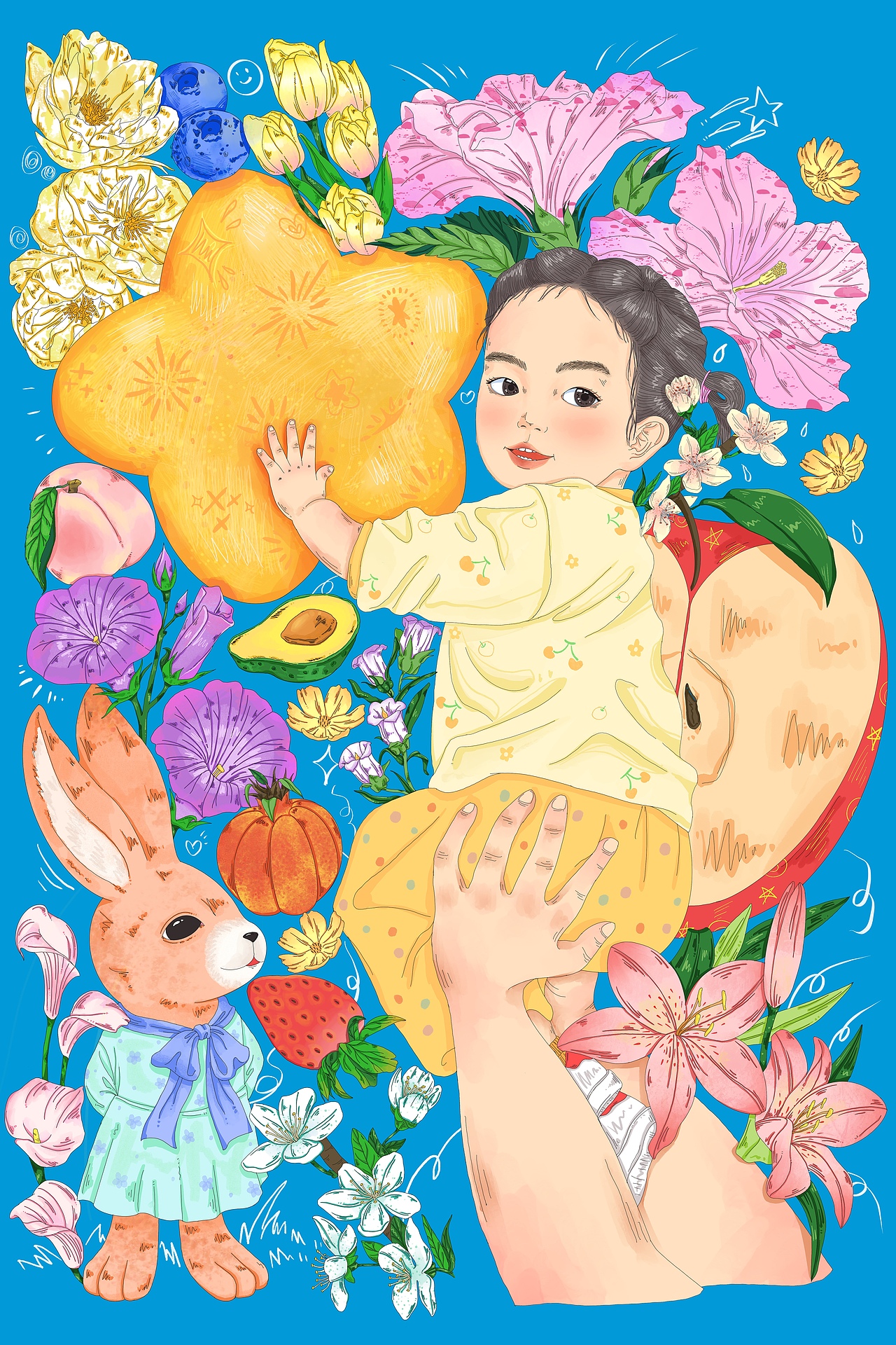 给女儿画了一张插画～