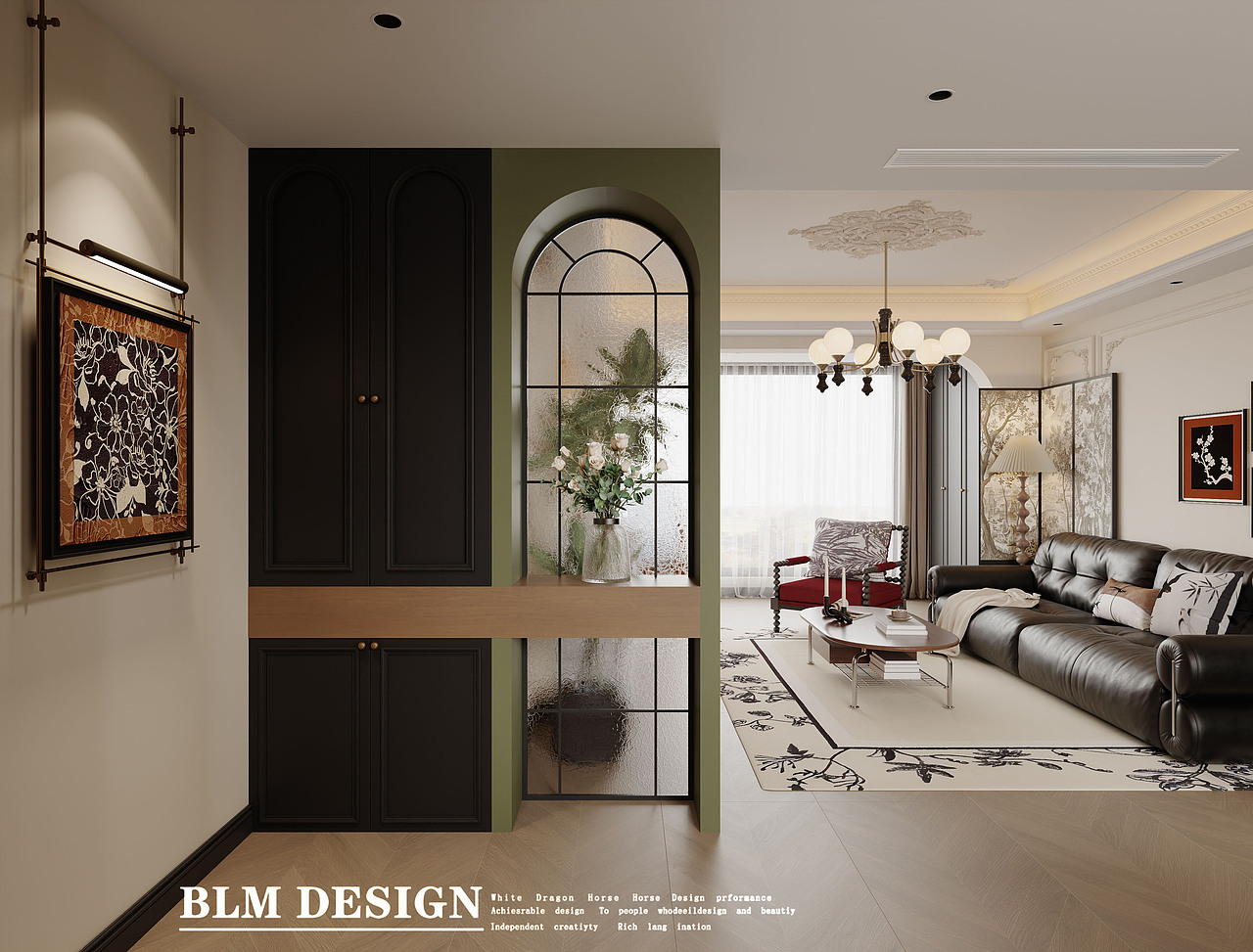 法式复古轻奢--白龙马效果图