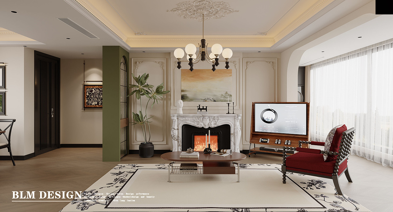 法式复古轻奢--白龙马效果图