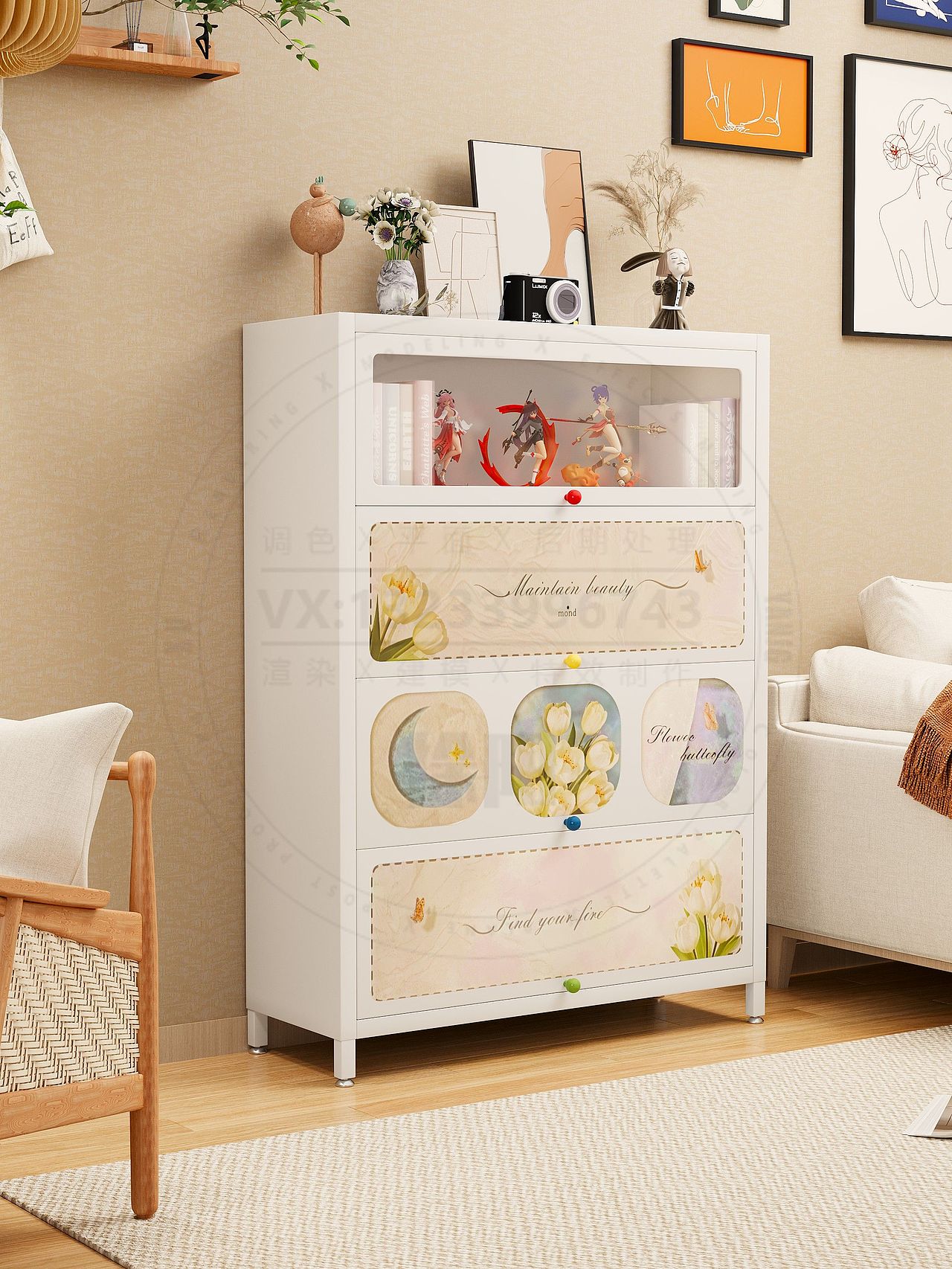 钢制家用多功能客厅厨卫储物柜