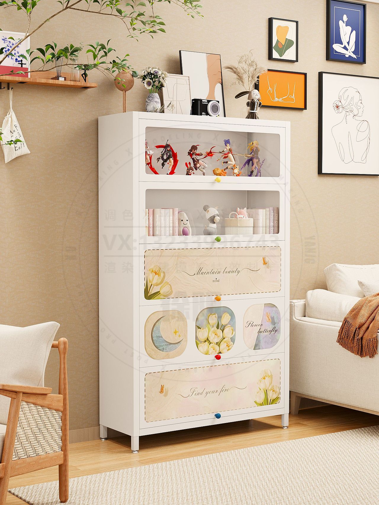 钢制家用多功能客厅厨卫储物柜