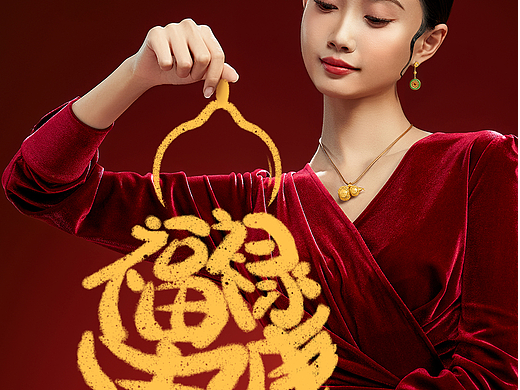首饰x创意佩戴图x恭喜发财