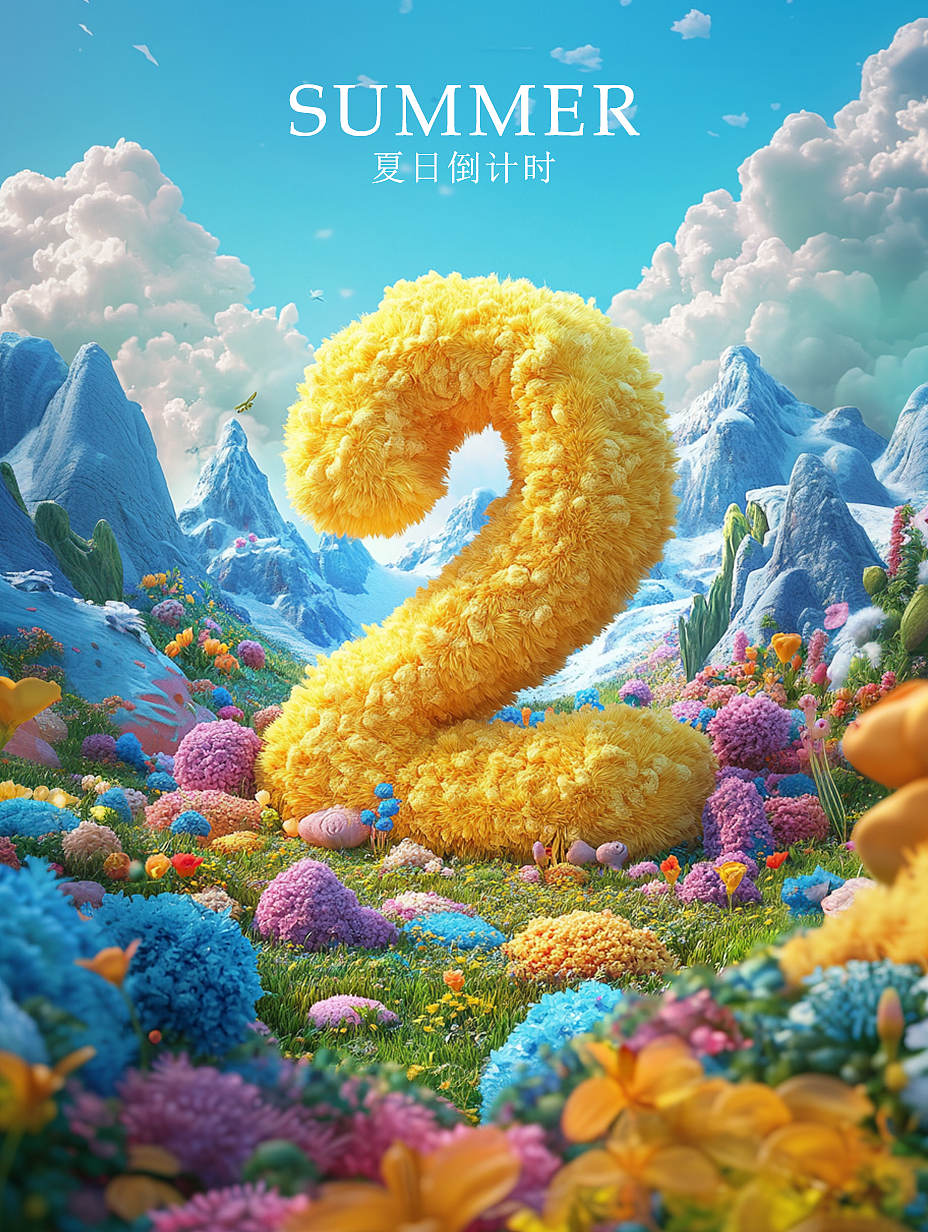 AI绘画MJ:夏日倒计时