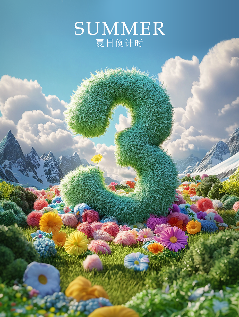 AI绘画MJ:夏日倒计时
