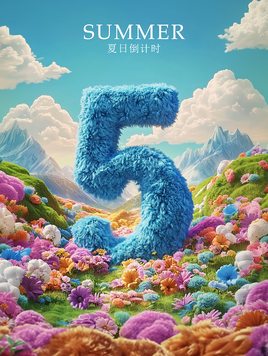 AI绘画MJ:夏日倒计时