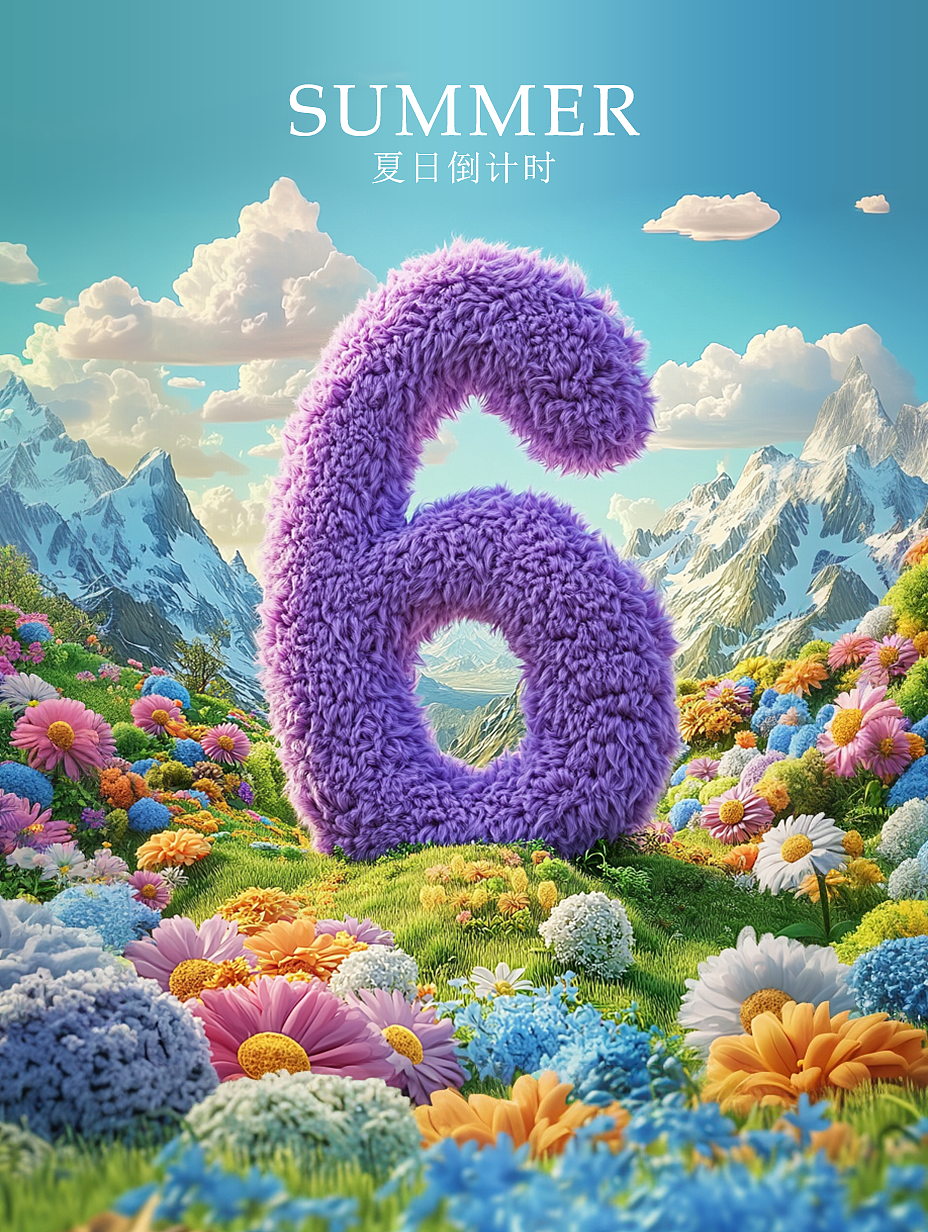 AI绘画MJ:夏日倒计时