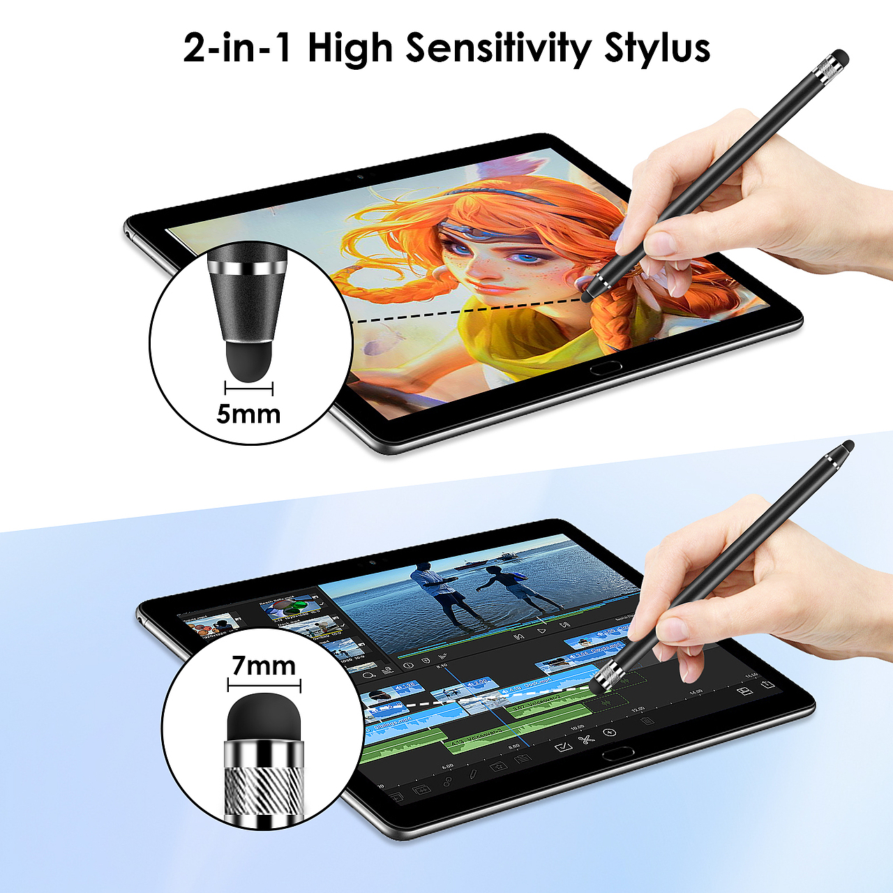 触屏笔-黑白粉蓝