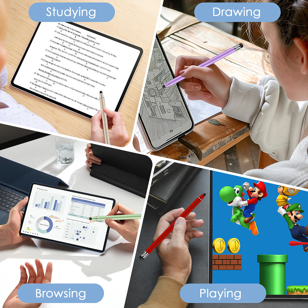 触屏笔-红绿棕粉