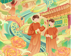 天津城市插画