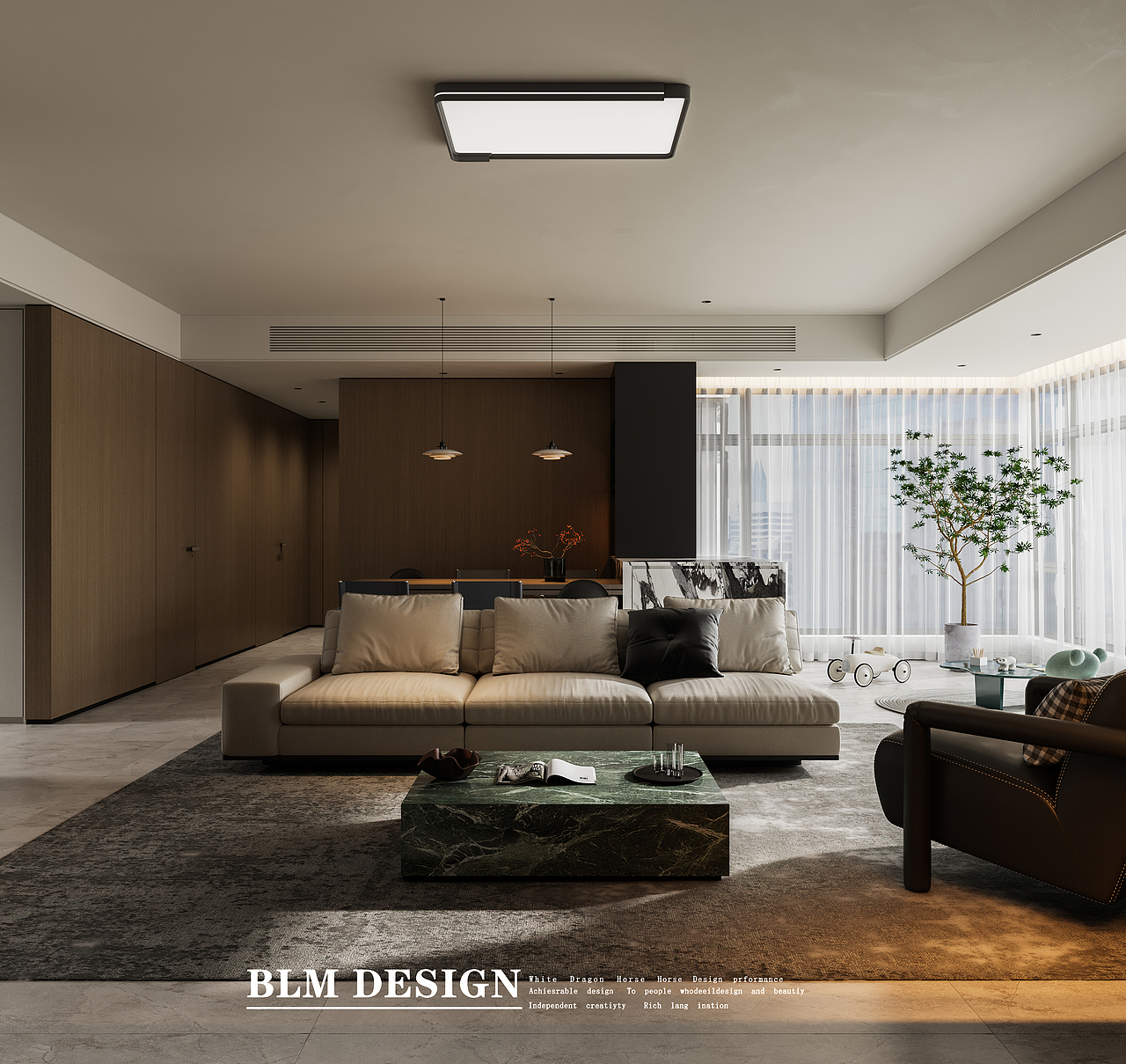 现代--白龙马效果图