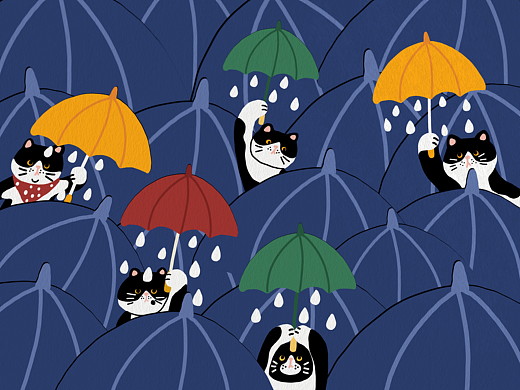 下雨啦