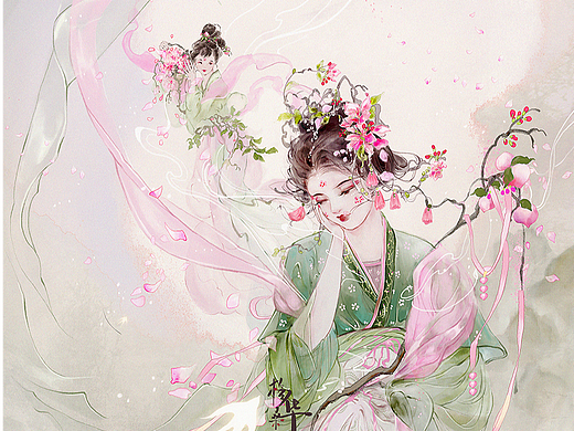 原创古风花神植物拟人