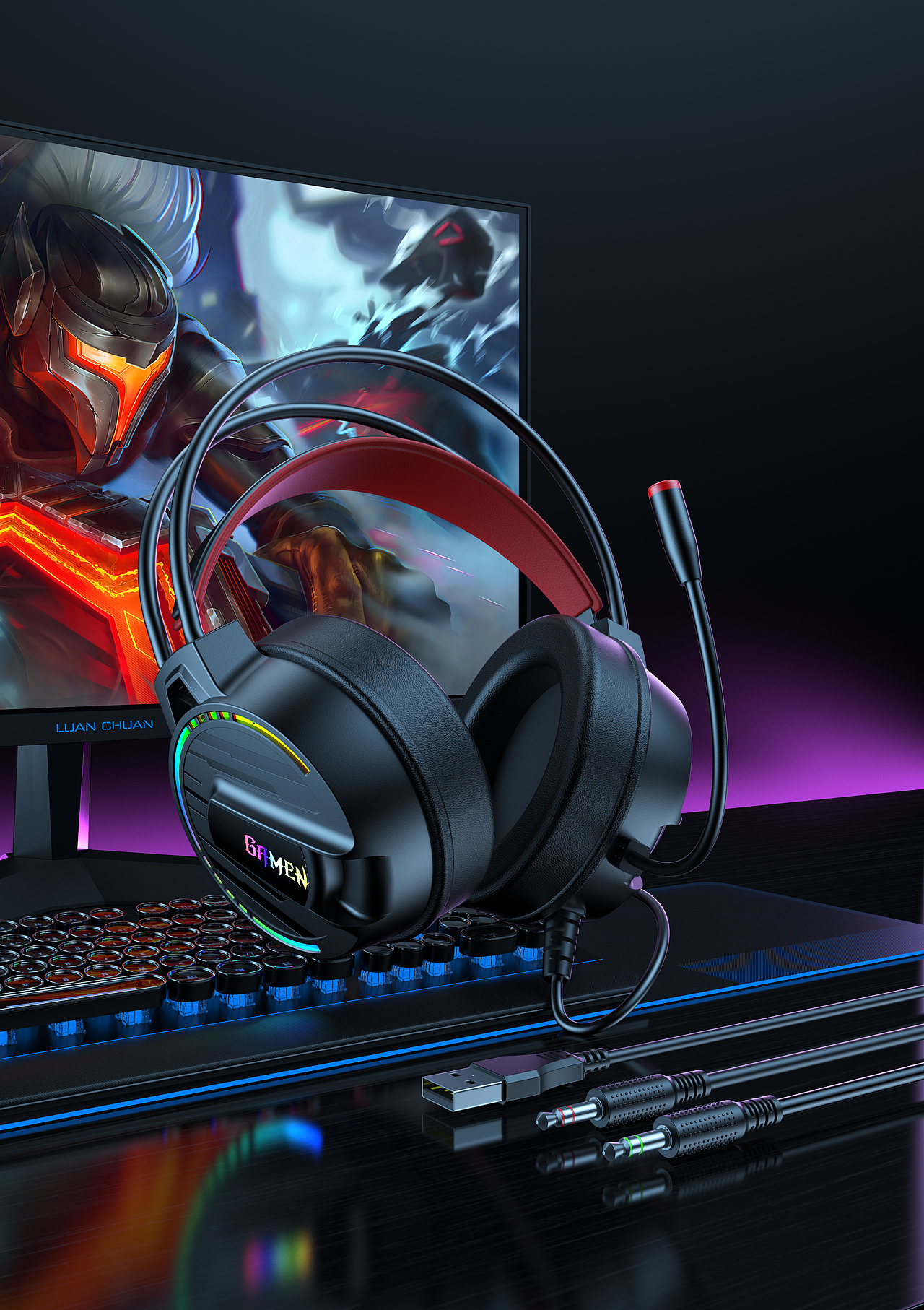 耳机详情页设计产品渲染