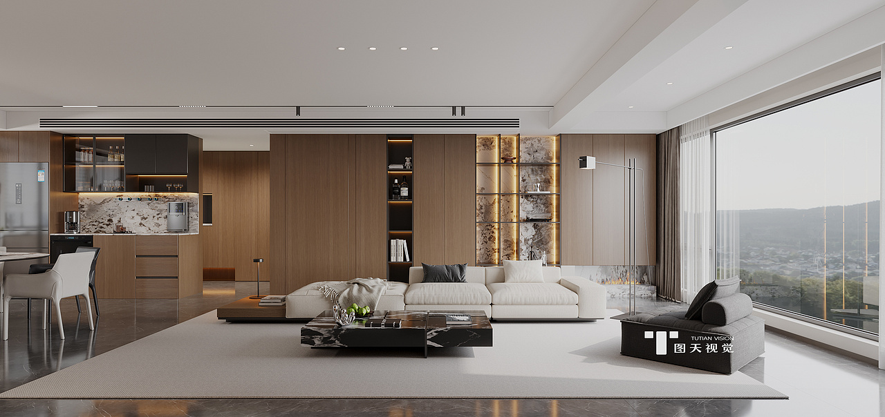 大理石电视背景墙