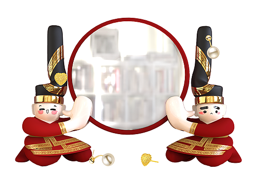 三星堆扭头跪坐人系列文创