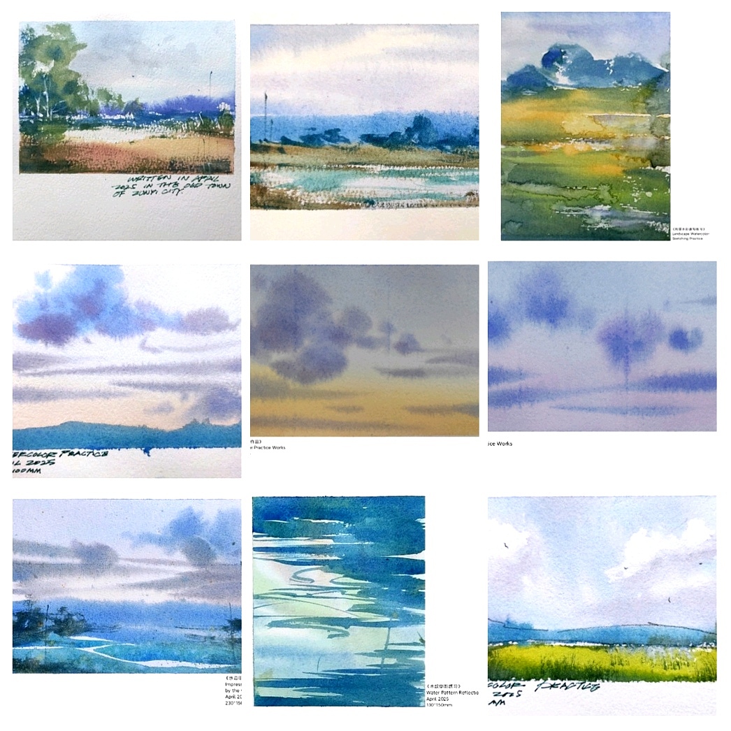 风景水彩练习（图ZMzg5ODI1MDY0） - 绘画 - 站酷设计师钢笔淡彩建筑风景原创素材 - 站酷ZCOOL