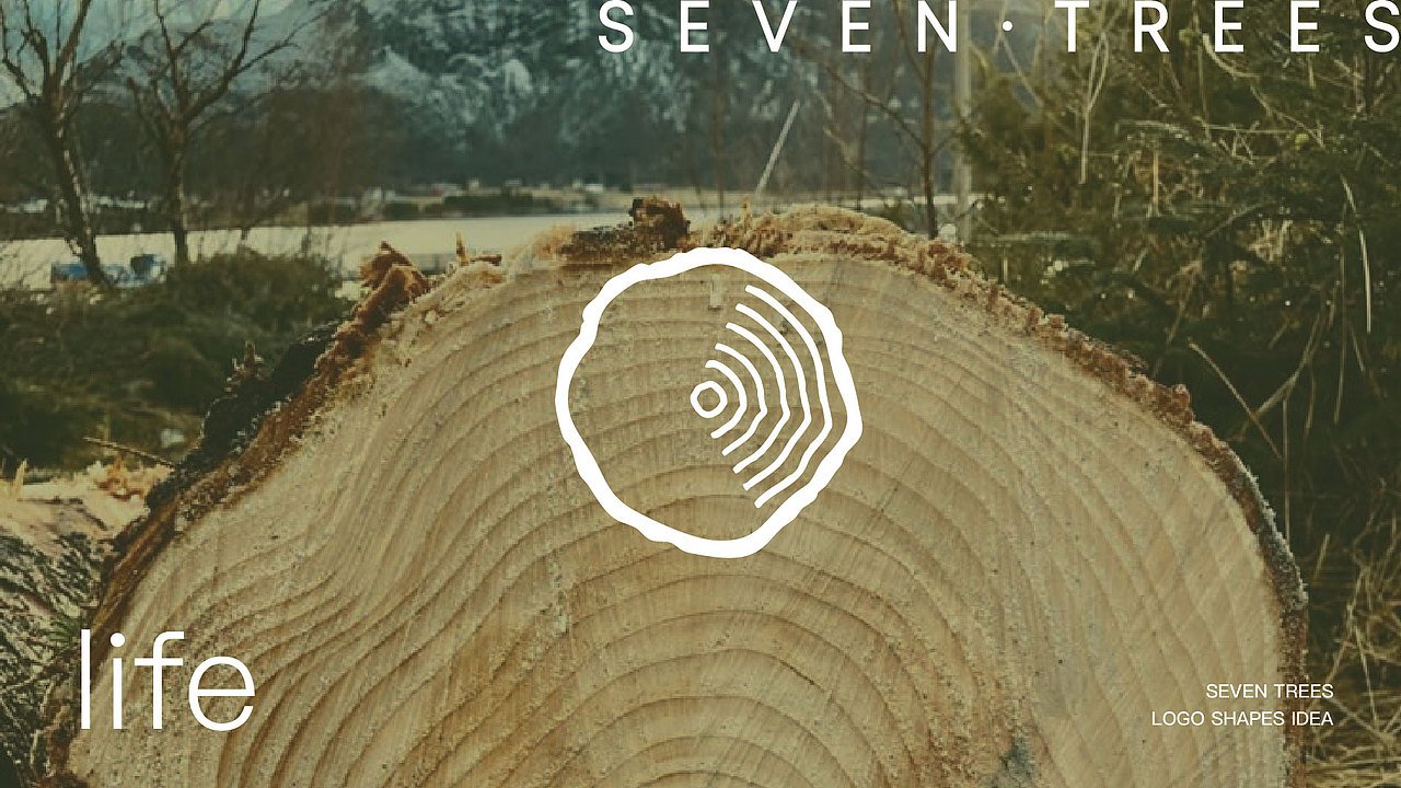七棵树logo图形创意设计