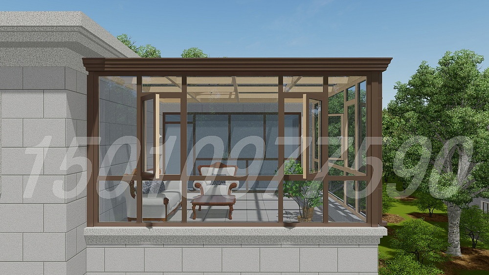 铝木阳光房封露台设计效果图