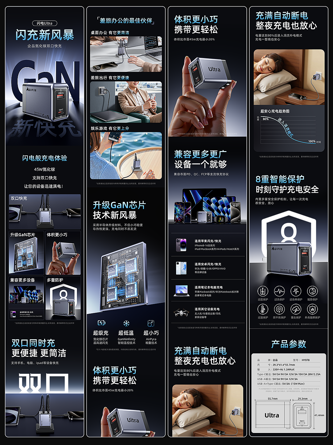 45w充电头详情页（图ZMzg5ODM3MzQ4） - 电商 - 站酷设计师HePony原创素材 - 站酷ZCOOL