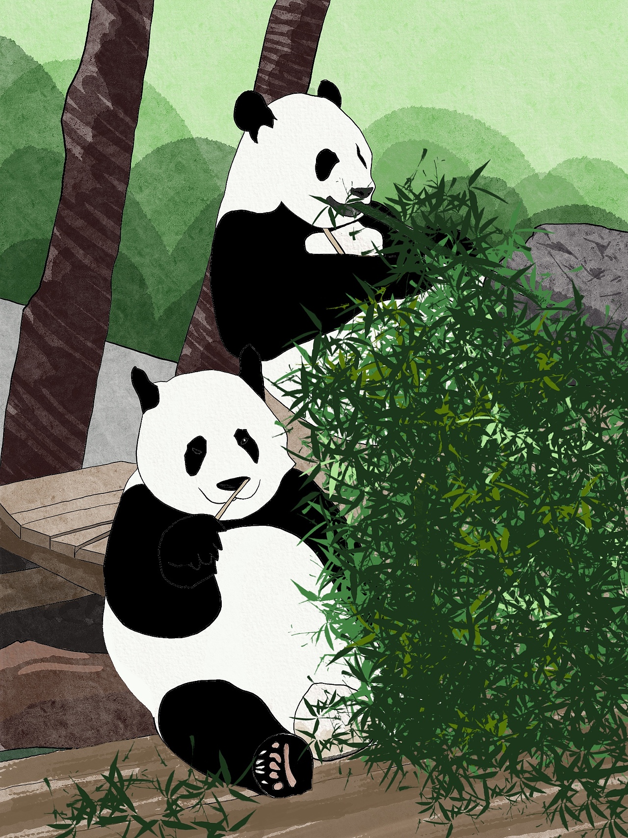 近日panda（图ZMzg5ODQ3MzIw） - 创作习作 - 站酷设计师演嫣原创素材 - 站酷ZCOOL