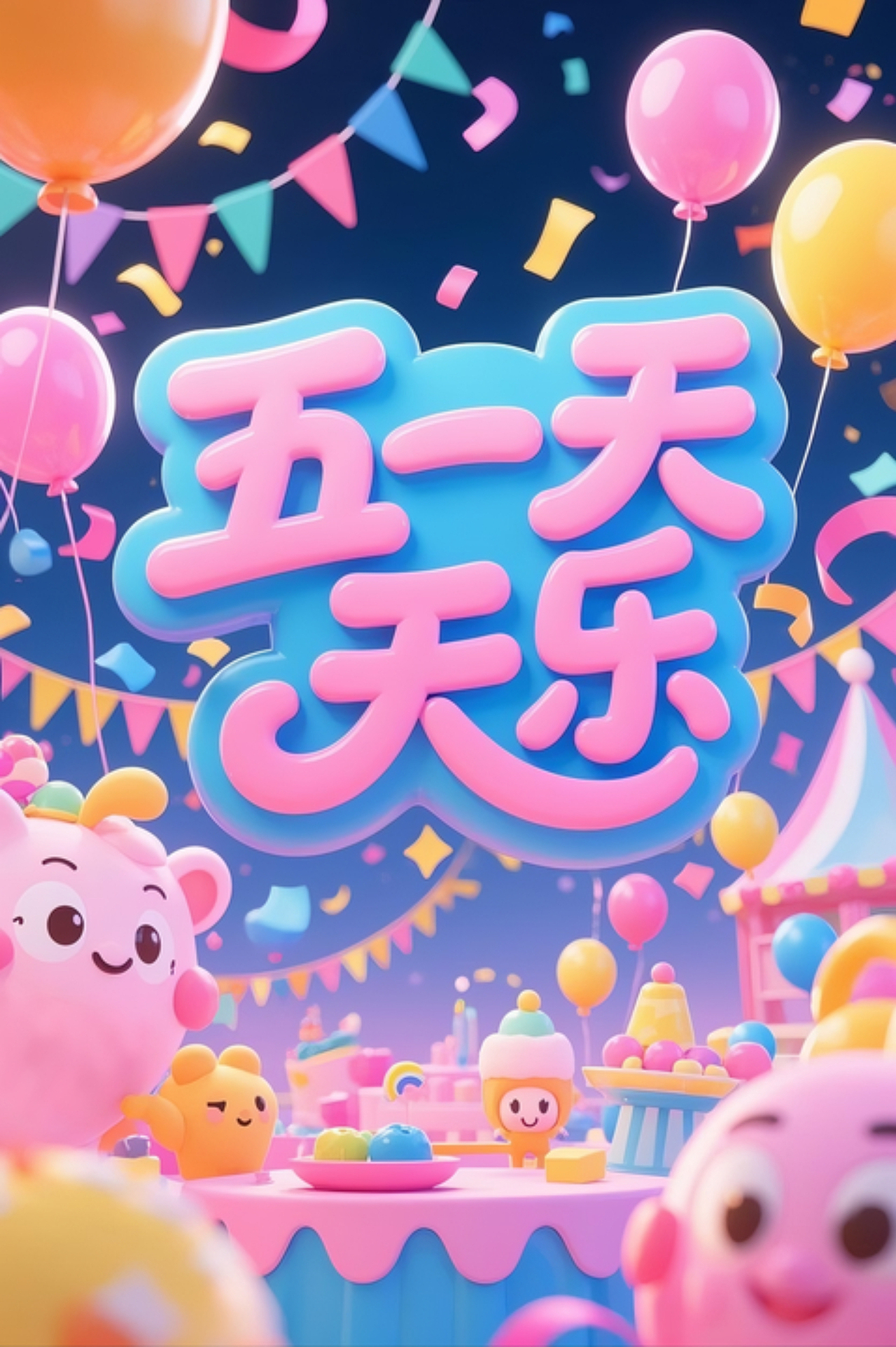 “五一天天乐”主题海报设计（图ZMzg5ODQ5Mzg0） - 海报 - 站酷设计师Z990294527原创素材 - 站酷ZCOOL