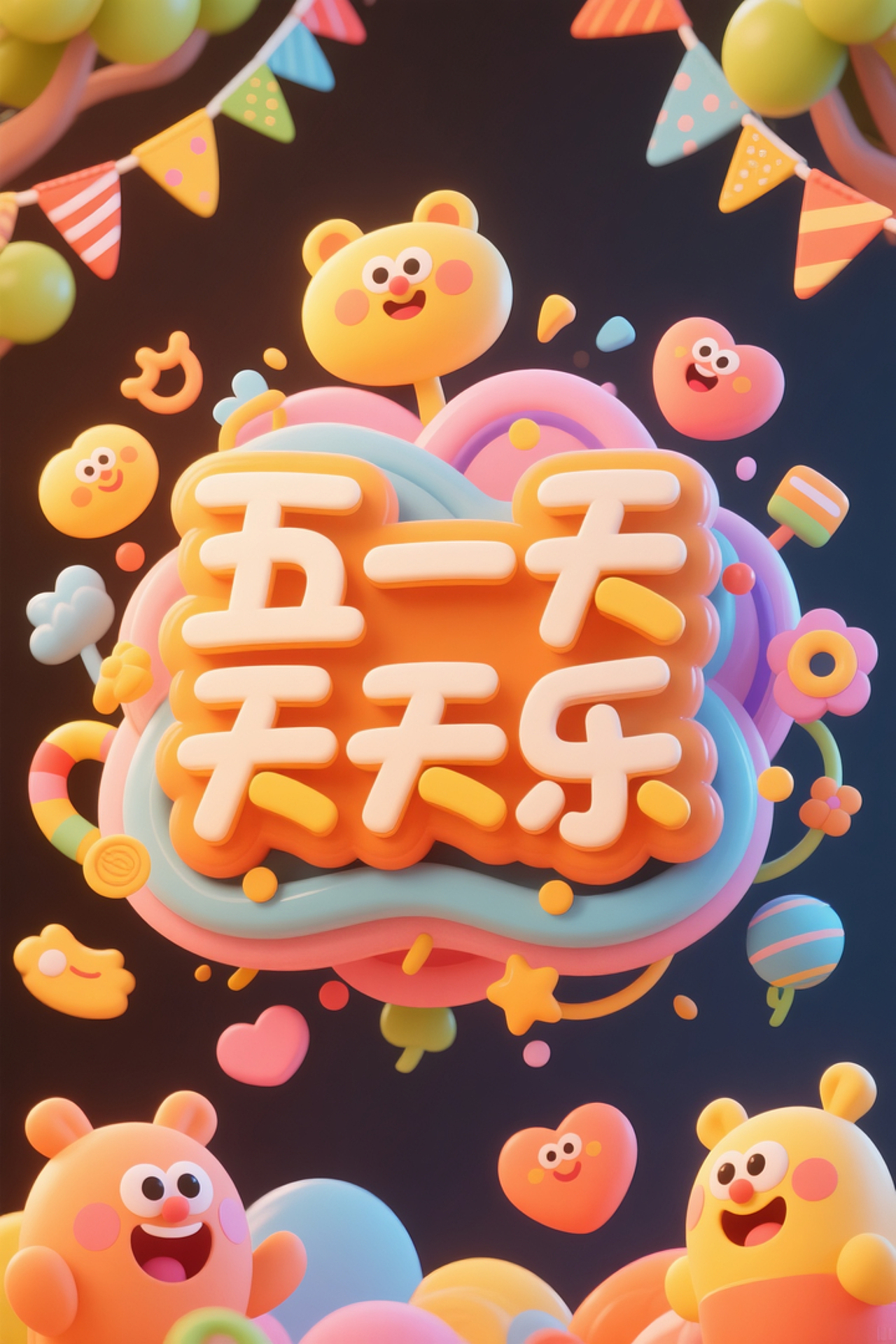 “五一天天乐”主题海报设计（图ZMzg5ODQ5NDQ0） - 海报 - 站酷设计师Z990294527原创素材 - 站酷ZCOOL