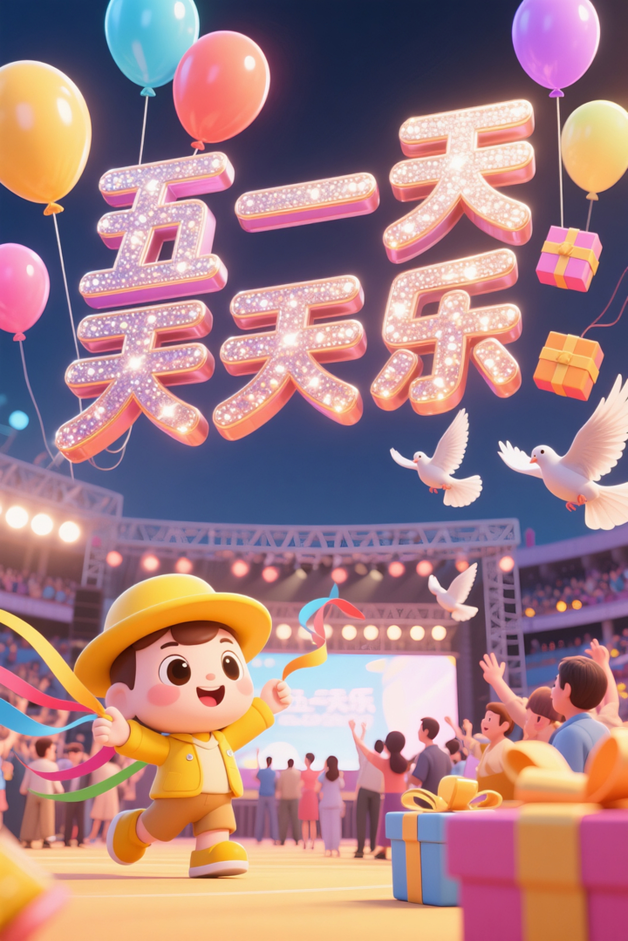 “五一天天乐”主题海报设计（图ZMzg5ODQ5NTIw） - 海报 - 站酷设计师Z990294527原创素材 - 站酷ZCOOL